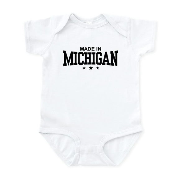 CafePress - Made In Michigan Infant Bodysuit - Baby Light Bodysuit, Size Newborn - 24 Months