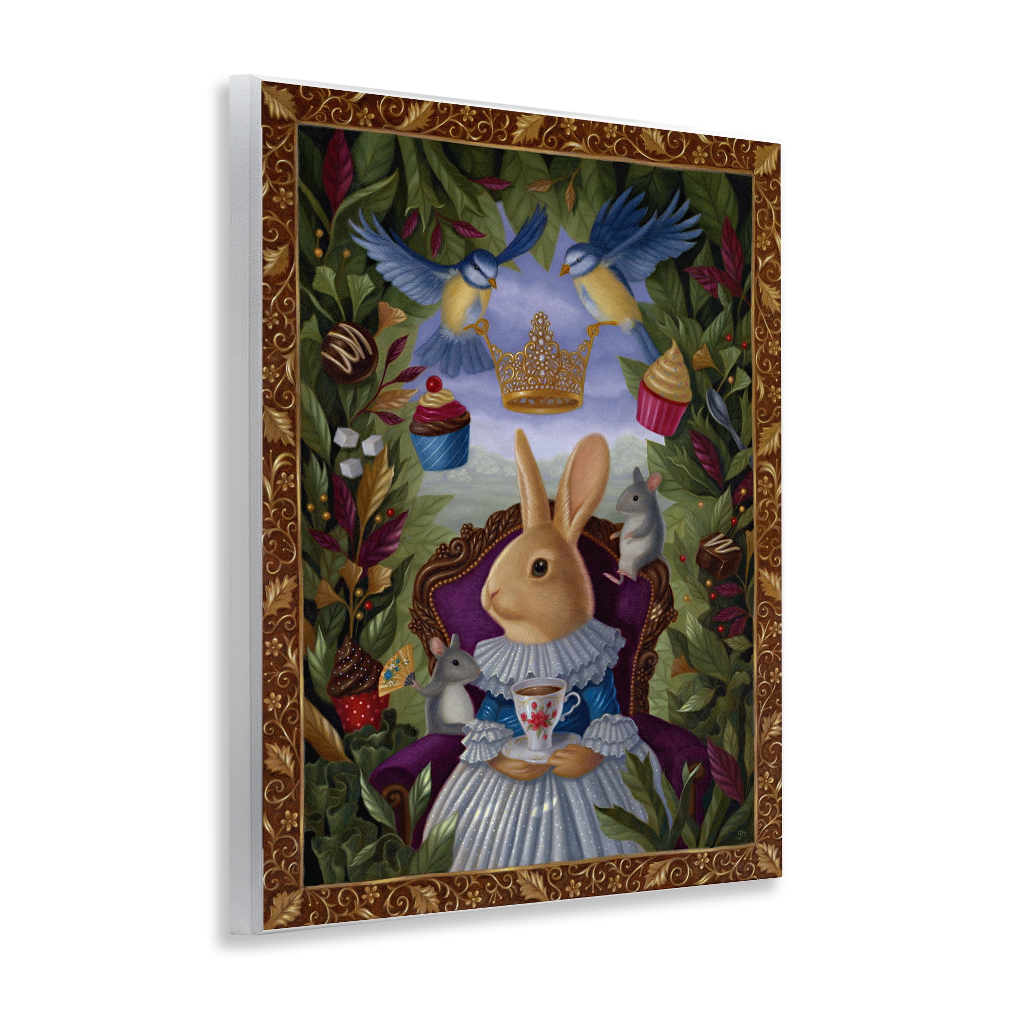 Stupell Industries Classic Rabbit Tea Party Landscape & Nature Painting Unframed Art Print Wall Art, 11 x 14