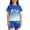 0-Blue177, variant on Byoo Toddler Girl Bow Graphic Tracksuit Short Sleeve T Shirt Shorts Gradient Loose Fit Sweatsuit