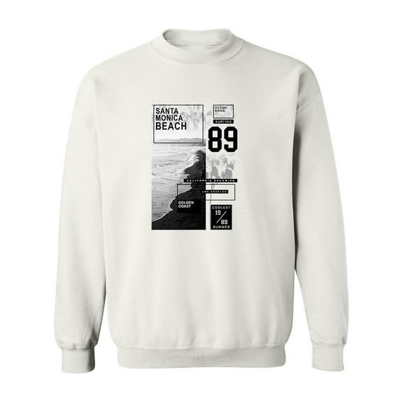 Santa Monica Beach '89 Sweatshirt Men -Image by Shutterstock, Male 3X-Large