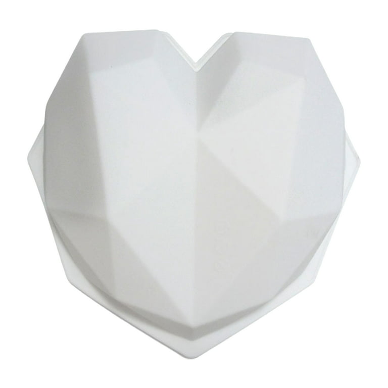 Icinginks Large 3D Heart Diamond Shape Cake, fondant, chocolate baking  Silicone Mold Mousse - Breakable Heart