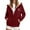 Wine, variant on Jacket Women Zip Up Hooded Hoodie Winter Warm Soft Thermal Jackets Coats Outdoor Sports Pullover with Pockets Winter Coats for Women Beige L