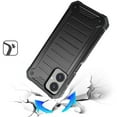 thumbnail image 3 of For AT&T Propel 3 5G U656AA Premium Tough Hybrid Cell Phone Cover Case + Tempered Glass - PTF Black, 3 of 6