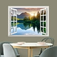 thumbnail image 3 of wall26 - Self-Adhesive Wallpaper Large Wall Mural Series (24"x32", Lake and Mountains), 3 of 6
