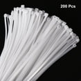 thumbnail image 3 of 200pcs 12" 53 Lbs Cable Zip Ties Self-Locking Long Nylon Cable Tie Wraps 5/16" for Cord Management, White, 3 of 6