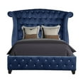 thumbnail image 3 of Sophia Queen 4 Pc Tufted Upholstery Bedroom Set Made With Wood in Blue, 3 of 13