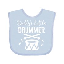 Inktastic Daddys Little Drummer Childs Music Boys or Girls Baby Bib