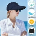 thumbnail image 6 of Yoyauz Ponytail Sun Hats for Women, 2 in 1 Zip-Off Uv Protection Wide Brim Beach Hat Sun Visors, 6 of 6