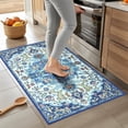 thumbnail image 3 of Wellber Soft Rugs Retro Area Rug Vintage Carpet for Living Room Bedroom Office Home Decor,2'x3',Blue, 3 of 6