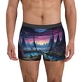 thumbnail image 2 of KLL Fantasy Landscape Starry Night Men's Cotton Boxer Briefs Underwear-Small, 2 of 7