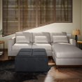 thumbnail image 2 of Simpli Home Avalon Table Basse Ottomane de Rangement à Dessus Relevable avec Quatre Plateaux Rabattables, Similicuir Noir Vieilli, 2 of 2