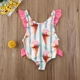 thumbnail image 4 of Fortune 0-4Y Kids Girl Ice Cream Swimwear Stripe Swimsuit Summer Bathing Suit, 4 of 9