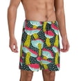 thumbnail image 3 of Rocae Green Mushroom for Men's Soft Sleep Pajama Shorts, Waistband and Pockets, 3 of 9