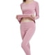 thumbnail image 4 of Jumpingount Conjunto de pantalones y camisetas térmicas para senderismo y viajes para mujer, conjunto de ropa interior de manga larga de poliéster Ropa interior Rosa M Jumpingount AP012876-01, 4 of 6