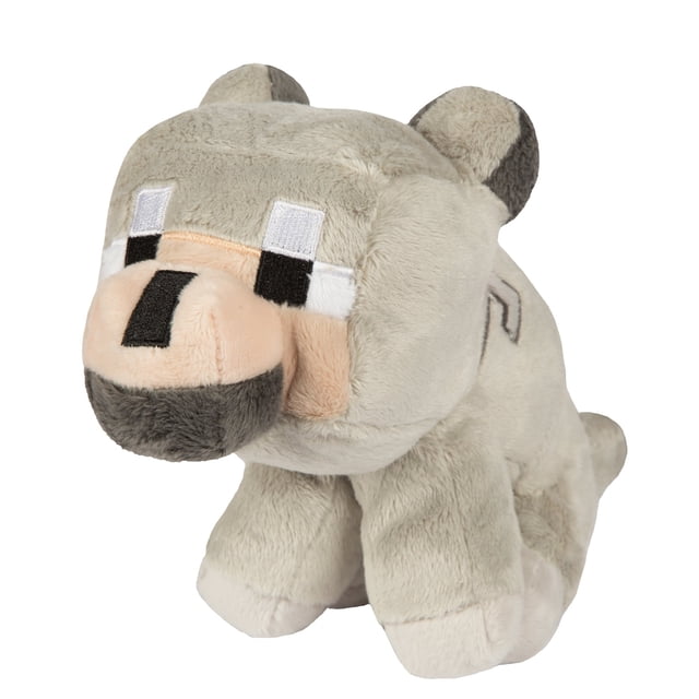 Peluche de peluche JINX Minecraft Baby Wolf Grey 20 cm
