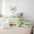 thumbnail image 6 of jejeloiu Ancient Botanical 7 Pieces Full Size Bedding Sets For Girls,Modern Print Full Size Bed in a Bag,Mint Multi Color,Reversible, 6 of 7