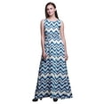 thumbnail image 1 of Bimba Shibori Ladies Round Neck Sleeveless Long Tank Casual Maxi PrintDress-Large, 1 of 5
