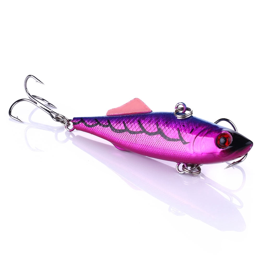 HENGJIA Fishing Lures Bass, 6 Pack Deep Diving Lipless Crankbaits for Bass Minnow VIB Lifelike Hard Baits Sinking Fishing Lure for Bass, Redfish, Trout, Walleye Saltwater Freshwater