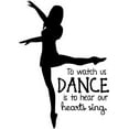 thumbnail image 1 of Vinyl Wall Decal: Dancing Wall Quote - Ballerina Dance Bedroom Sticker / Decal 20"x13" [Dance1], 1 of 4