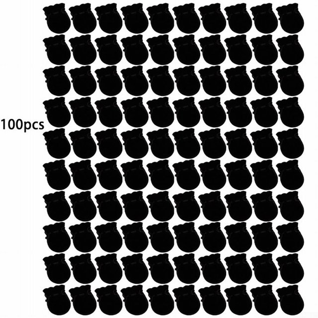 UHUSE 100pcs Oval Velvet Drawstring Gift Wedding Jewellery Candy Party Pouch Bags