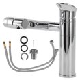 thumbnail image 1 of Grifo de lavabo universal con manguera de metal de un solo orificio para cocina y baño, rosca G1/2, 1 of 14
