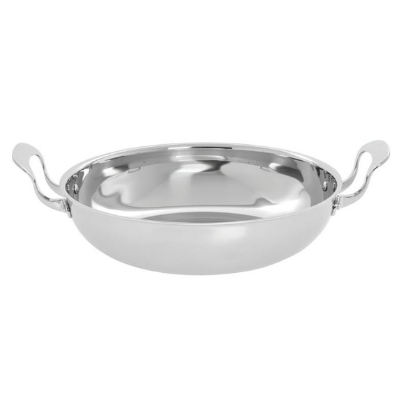 HUBERT® Wok Pan Stainless Steel - 12 1/2" Dia x 3 3/8" H