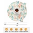 thumbnail image 6 of 13 Inch Round Placemats Set of 4, Teal Red Coastal Non Slip Heat Insulation PP Table Mats, Nautical Seahorse Beach Coral Starfish Retro Washable Place Mats for Kitchen Dining Party Table Decor, 6 of 7
