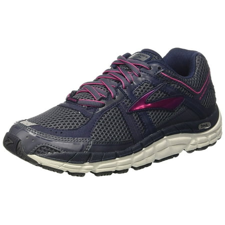 Brooks Women's Addiction 12 Ombre Blue/Obsidian/Fuchsia Purple Sneaker 5 2A - (Best Sneakers For Narrow Feet)