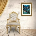 thumbnail image 3 of Sheena Pike Art 11x14 Gold Ornate Wood Framed with Double Matting Museum Art Print Titled - Daydream Moonlit Black Bears, 3 of 4