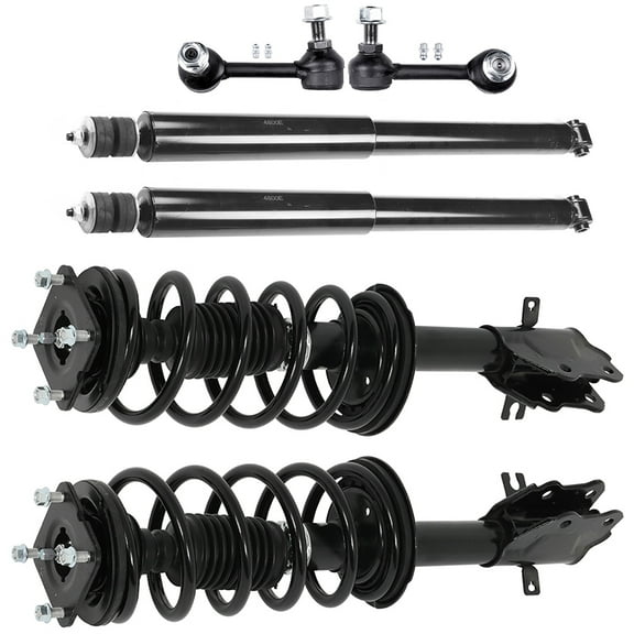 CCIYU Front Strut Spring Assembly Control Arm and Ball Joint Assembly 2007-2010 for Mazda CX-9 Sport Sport Utility 4-Door Complete Suspension Kit Fits replace for K750160, 712443, 37331