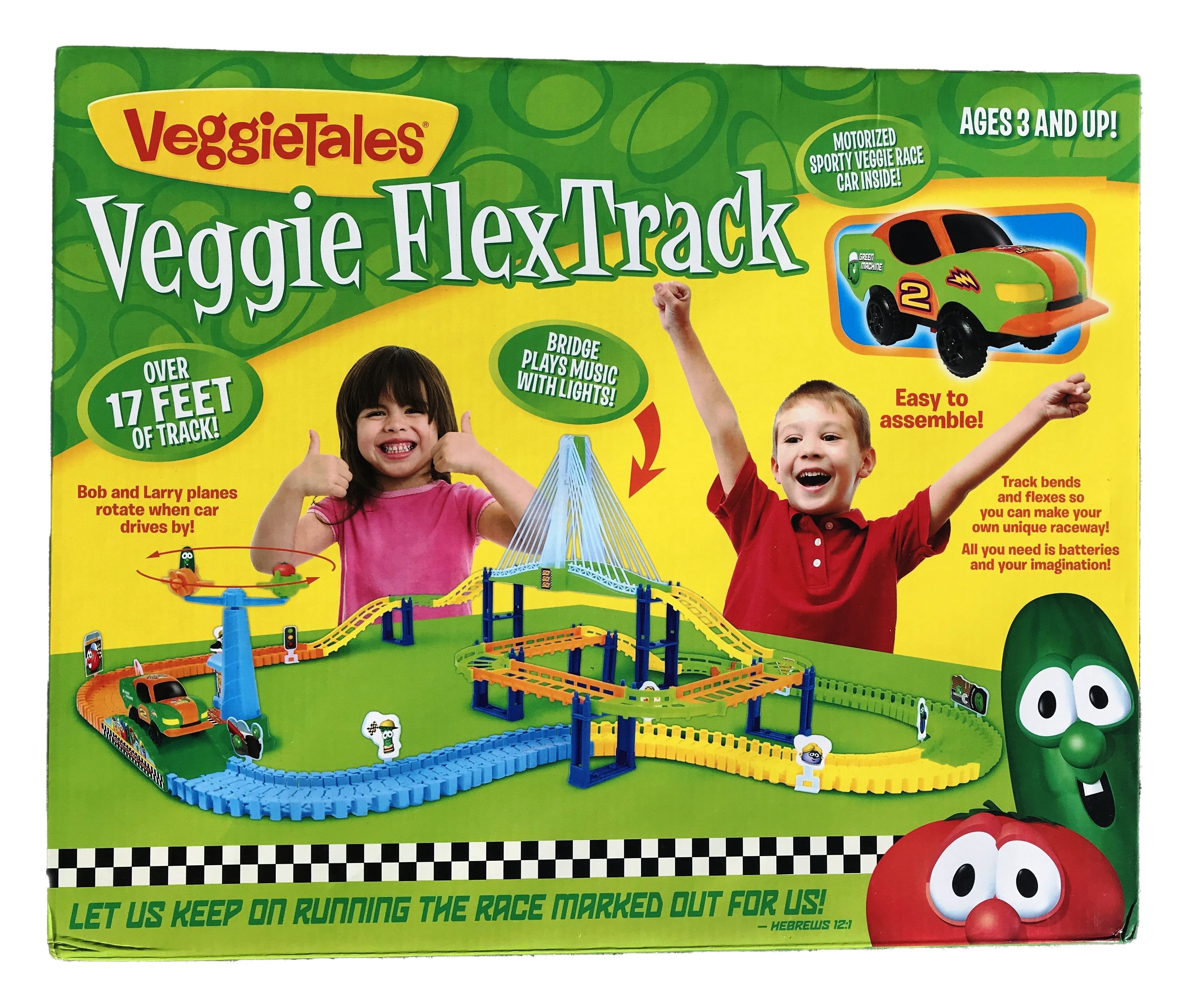VeggieTales Veggie Flex Track With Motorized Sporty Veggie Race Car