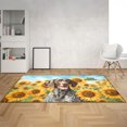thumbnail image 2 of German Shorthaired Pointer Hello Summer Sunshine Sunflowers Spring Retro Vintage Indoor Rug GSP Lover Dog Gift Carpet Living Bed Room Sofa Home Decor - 00008, 2 of 5