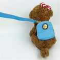 thumbnail image 2 of New pet backpack, puppy travel backpack with lanyard, large blue, 2 of 5