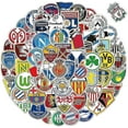 thumbnail image 1 of 100pcs Soccer Team Logo Stickers, Soccer Club Sticker Pack, Waterproof Vinyl Stickers, World Cup Match Stickers For Laptops-HAPDEN, 1 of 4