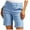 Blue, variant on Tiweut Women's Leisure Shorts Summer Shorts Solid Color Comfortable High Waist Straight Leg Five Point Leggings with Pockets Short Pants Pink S