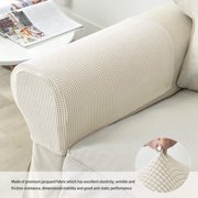 2PCS Stretch Armrest Covers for Chairs and Sofas Couch Arm Covers for Sofa Spandex Jacquard Armrest Covers Anti-Slip Furniture Protector Washable Armchair Slipcovers