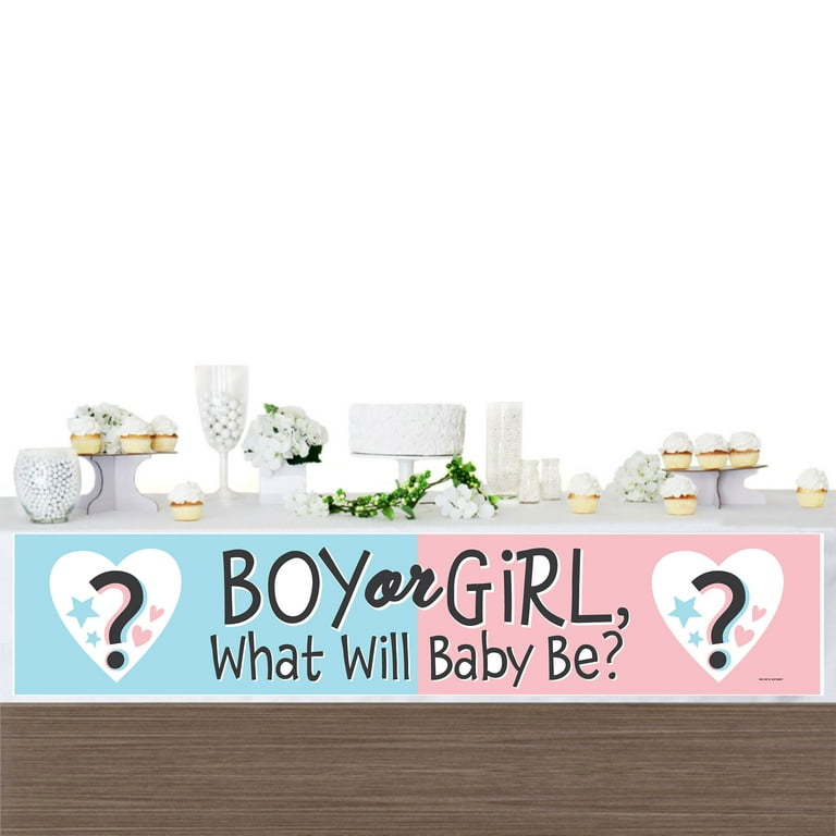 Big Dot Of Happiness Baby Gender Reveal - Team Boy Or Girl Party Bunting  Banner - Party Decorations - Gender Reveal : Target