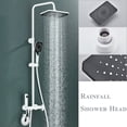 thumbnail image 3 of White Exposed Shower System Set Rainfall Shower Faucet Fixtures Wall Mount, 3 of 12