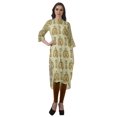 thumbnail image 3 of Moomaya Kurti en Coton à Col Mandarin pour Femmes, Longueur Genou, Imprimées, Robes Grande Taille, 3 of 6