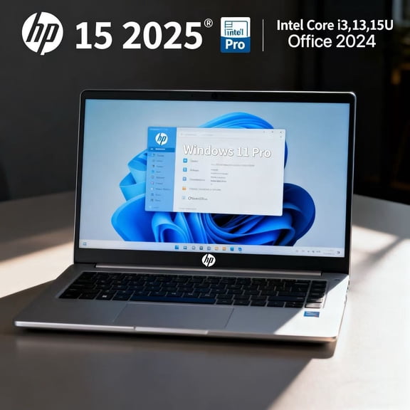 HP - 15.6" HD Touchscreen Laptop, Intel i3-1315U, 16GB RAM, 1TB SSD , Intel UHD Graphics, Office 2024, Windows 11 Pro - Silver