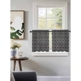 thumbnail image 3 of Black and White Tier Curtains 36 Inch Length,Sheer Curtains for Bedroom Living Room Window Modern Moroccan Geometric Abstract Art Small Half Window Kitchen Curtains & Drapes 27.5"x36" 2 Panels, 3 of 6
