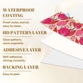 thumbnail image 6 of Boho Floral Peel and Stick Wallpaper 23.6in x 9.8ft Bold Floral Pink Red Lotus Flowers Beige Contact Paper Vinyl Waterproof Self Adhesive Wall Paper for Bedroom Shelf Cabinet Renter Friendly, 6 of 8