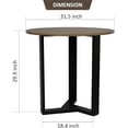 thumbnail image 2 of KithKasa 31.5" Walnut Round Dining Table for 2-4, Mid Century Modern Small Dining Table with Woodgrain Tabletop and Wood Legs for Dining Room Breakfast Nook Cafe, 2 of 8