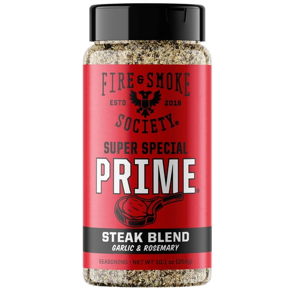 Fire & Smoke Society Super Special Prime, Steak Seasoning, BBQ Rub 10.1 Ounce Mixed Spices & Seasonings