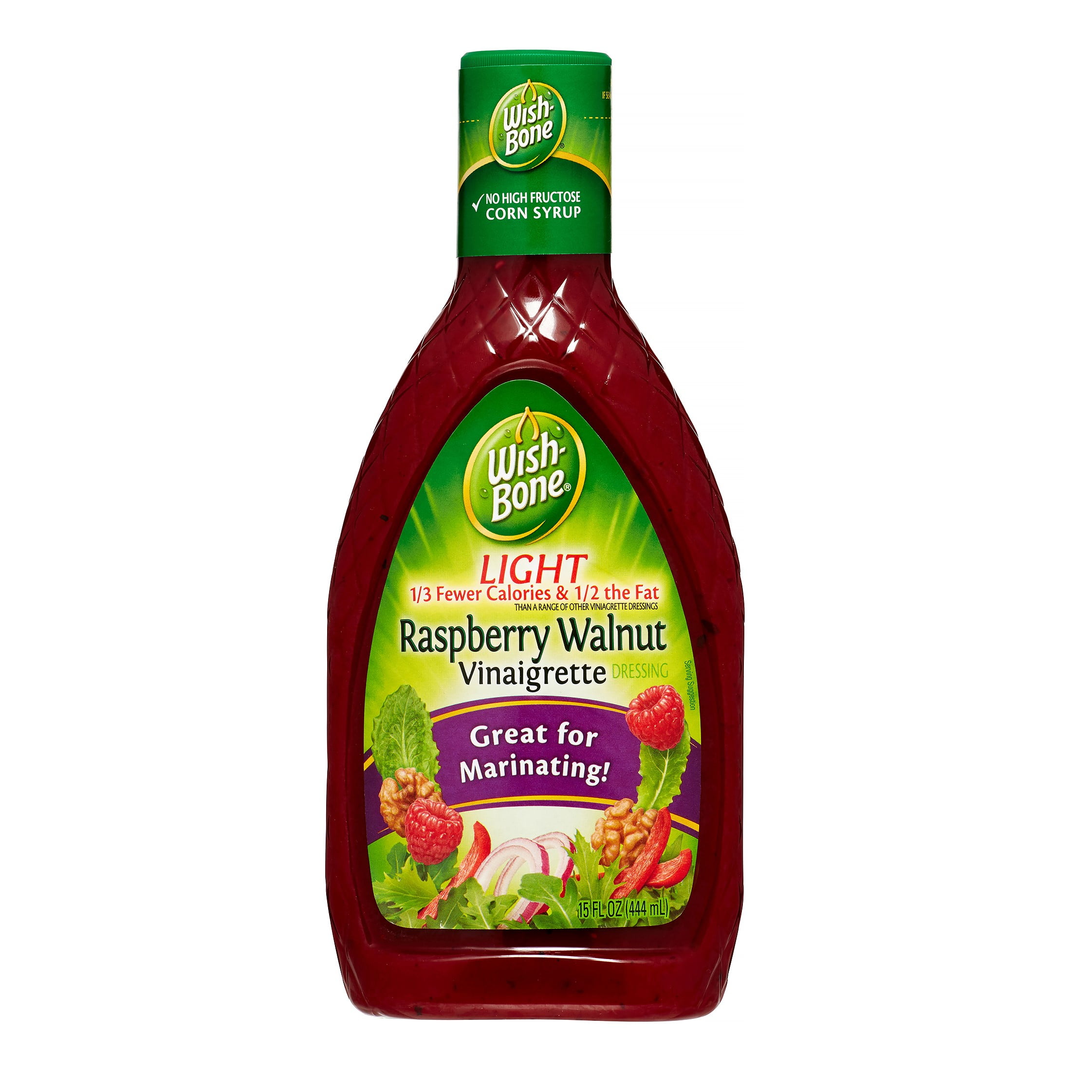 WishBone Light Salad Dressing, Raspberry Walnut Vinaigrette, 15 Fl Oz