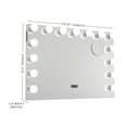 thumbnail image 2 of Impressions Vanity Hollywood Premiere Pro LED Makeup Mirror, Tabletop Wall Mount Lighted Vanity Mirrors with 15 Bulbs (White), 2 of 8
