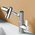 thumbnail image 4 of Huayishang Faucets Rotatable Bathroom Faucet 1080° Rotatable Bathroom Vanity Faucet 1 Hole Height Adjustable Single Handle Faucet Bathroom Faucet With Temperature Display Kitchen Faucet Taps, 4 of 5