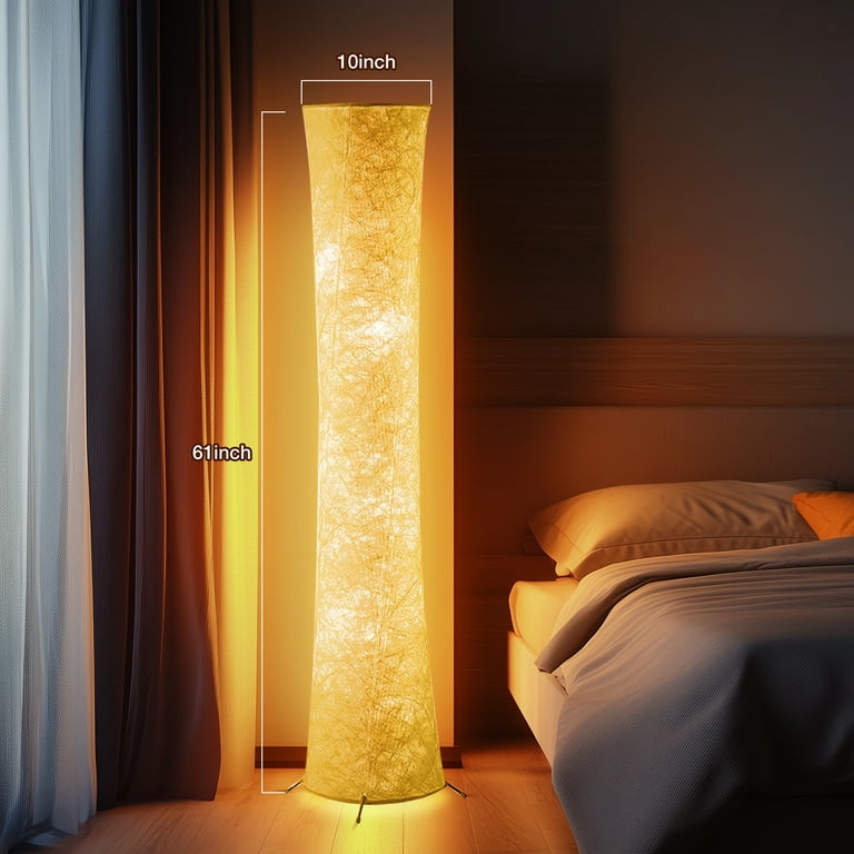LED Floor Lamp, RGB Dimmable 61'' Lamps with Remote & App
