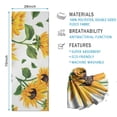 thumbnail image 2 of White Sunflower Green Leaf Pattern Hot Yoga Mat Towel Non Slip for Hot Yoga - Quick-Drying Yoga Mat Cover with 4 Corner Pockets with Travel Bag - Hot Yoga Towel Non Slip 70"x26", 2 of 6
