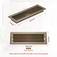 thumbnail image 2 of Uxcell 14 x 4 Inch Floor Register, 2pcs Heavy Duty Air Vent Cover Adjustable Floor Grates, Brown, 2 of 5